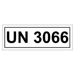 Gefahrzettel mit UN 3066