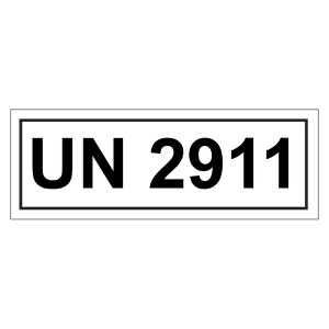 Gefahrzettel mit UN 2911