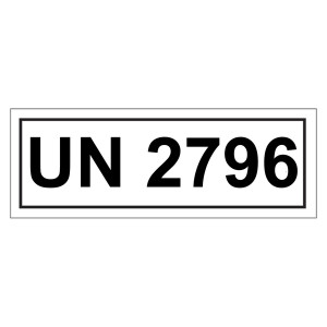 Gefahrzettel mit UN 2796