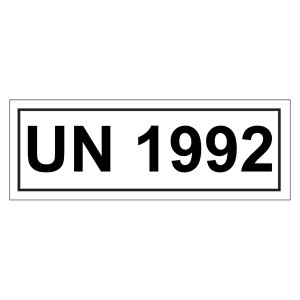 Gefahrzettel mit UN 1992