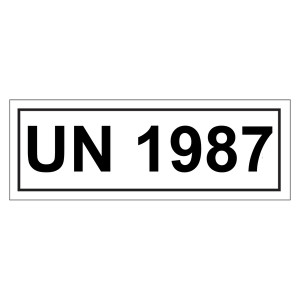 Gefahrzettel mit UN 1987
