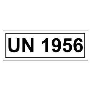 Gefahrzettel mit UN 1956