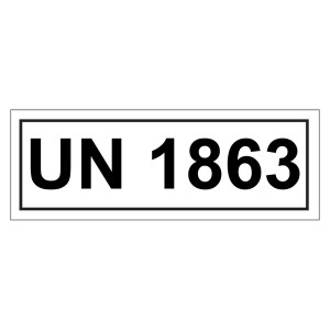 Gefahrzettel mit UN 1863