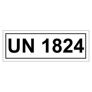 Gefahrzettel mit UN 1824