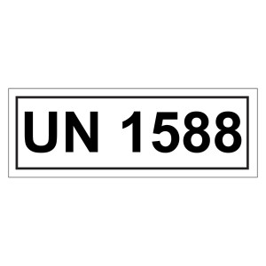 Gefahrzettel mit UN 1588