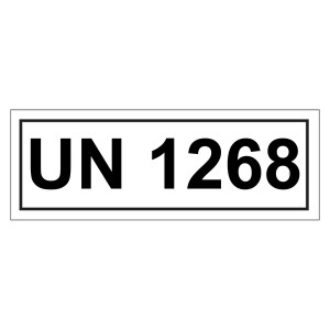 Gefahrzettel mit UN 1268
