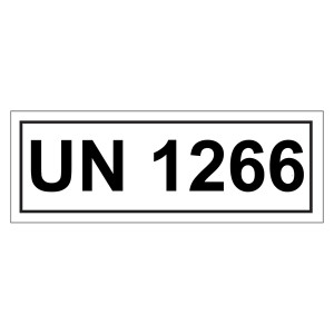 Gefahrzettel mit UN 1266