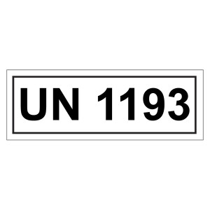 Gefahrzettel mit UN 1193