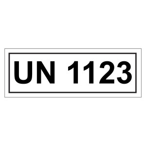 Gefahrzettel mit UN 1123