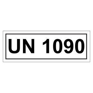 Gefahrzettel mit UN 1090