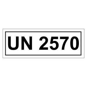 Gefahrzettel mit UN 2570