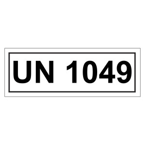 Gefahrzettel mit UN 1049