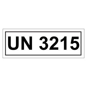 Gefahrzettel mit UN 3215