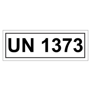 Gefahrzettel mit UN 1373