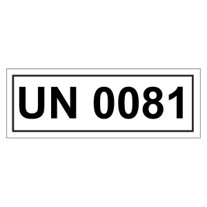 Gefahrzettel mit UN 0081