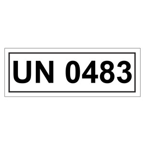 Gefahrzettel mit UN 0483