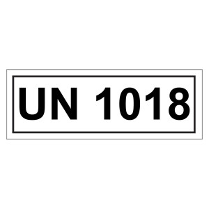 Gefahrzettel mit UN 1018