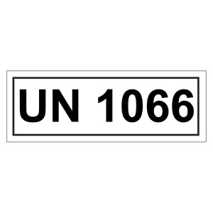 Gefahrzettel mit UN 1066