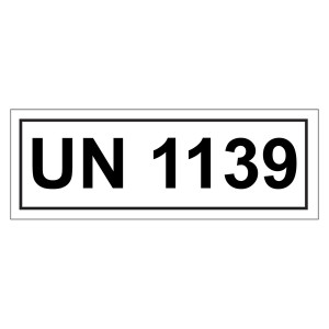 Gefahrzettel mit UN 1139