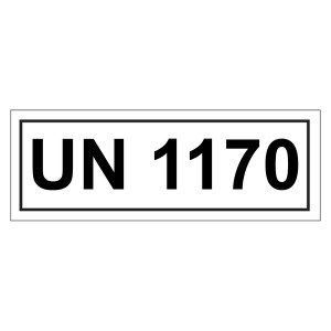 Gefahrzettel mit UN 1170