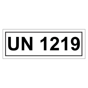 Gefahrzettel mit UN 1219