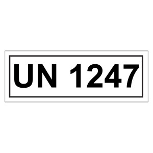 Gefahrzettel mit UN 1247