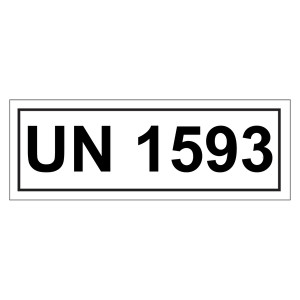 Gefahrzettel mit UN 1593