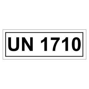 Gefahrzettel mit UN 1710