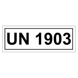 Gefahrzettel mit UN 1903