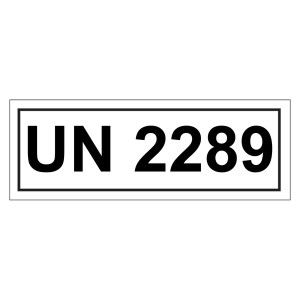 Gefahrzettel mit UN 2289