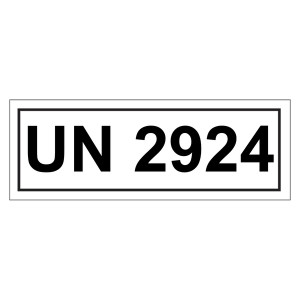 Gefahrzettel mit UN 2924