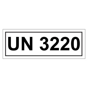 Gefahrzettel mit UN 3220