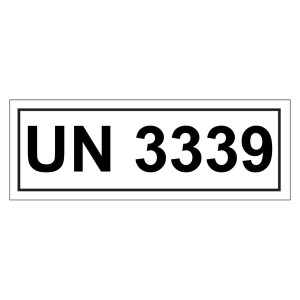 Gefahrzettel mit UN 3339