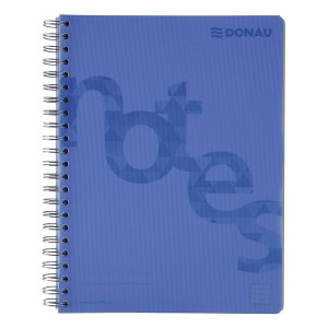 DONAU Collegeblock PP Cover - A4, kariert, blau