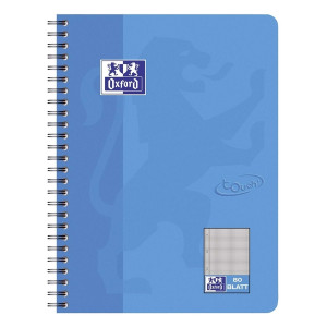 OXFORD Collegeblock Touch - B5, 80 Blatt, 90 g/qm, kariert, meerblau
