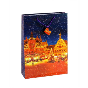TSI 12er Pack Geschenktüte XXL ca. 33 x 10 x 44 cm Weihnachten SERIE 7