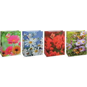 TSI 12er Pack Geschenktüte groß ca. 26 x 13,5 x 32 cm FRÜHLING 15