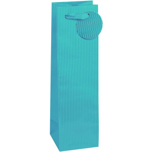 TSI 4er Pack Geschenktüte Flasche ca. 12 x 8 x 36 cm N. BLAU