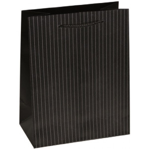 TSI 12er Pack Geschenktüte mittel ca. 18 x 10 x 23 cm N. SCHWARZ