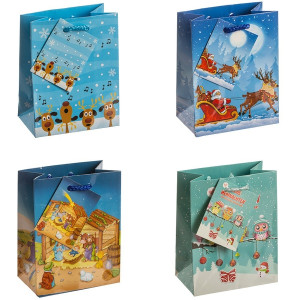 TSI 12er Pack Geschenktüte klein ca. 11 x 6,5 x 14 cm Weihnachten KINDER