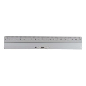 Q-CONNECT Lineal Alu - 20 cm, silber