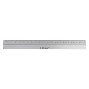 Q-CONNECT Lineal Alu - 30 cm, silber