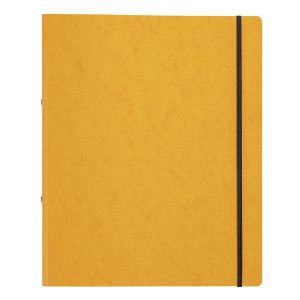 Pagna® Ringbuch Pressspan - A4, 2-Ring, Ring-Ø 16mm, Gummizug, gelb
