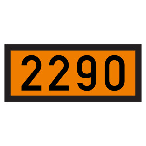 Warntafel 2290, orange, Folie, 300 x 120 mm, Einzeletikett