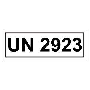 Gefahrzettel mit UN 2923