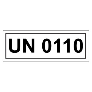 Gefahrzettel mit UN 0110