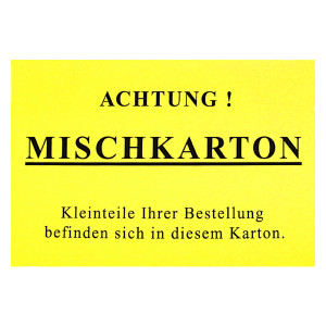Paketaufkleber Mischkarton, Leuchtgelb, 120 x 80 mm