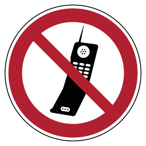 Verbotszeichen Handy benutzen verboten