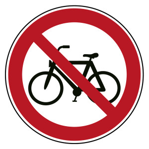 Verbotszeichen Fahrrad verboten