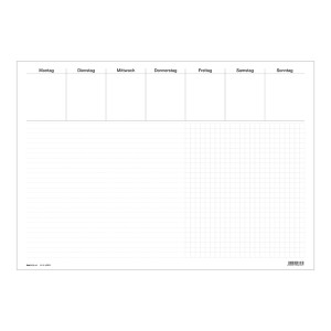 5er Pack Schreibunterlage "Office - Liniert & Kariert" 60 x 42 cm